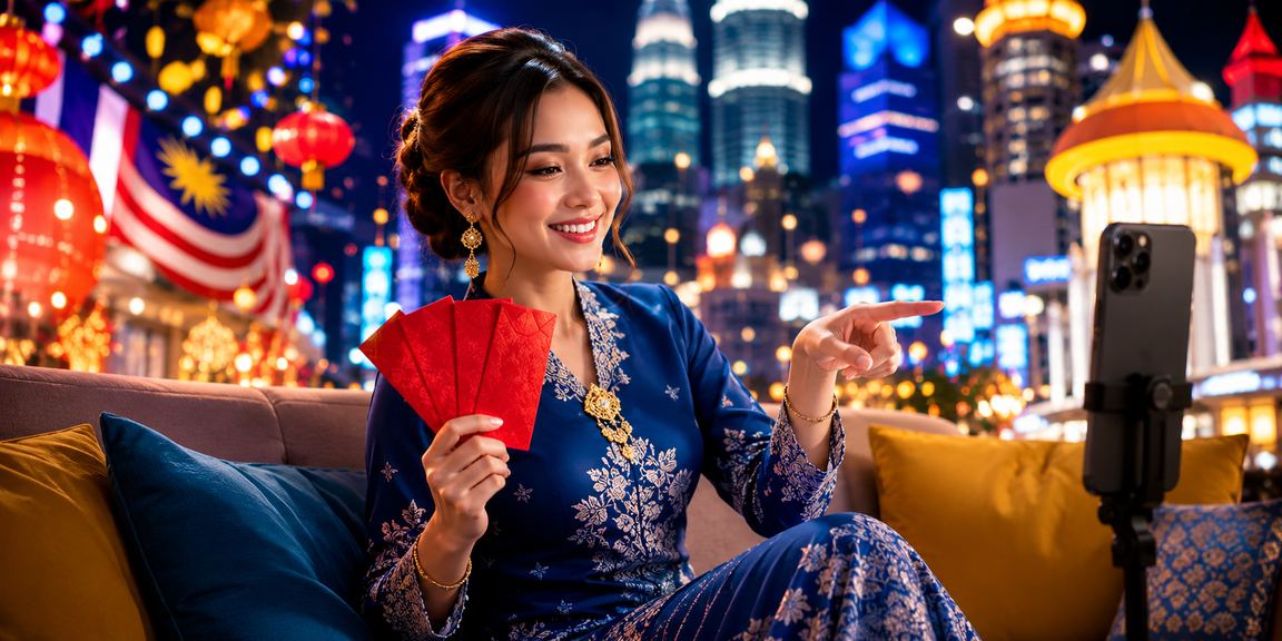 Promosi loteri sempena Tahun Baru Cina dengan amplop merah di Kuala Lumpur